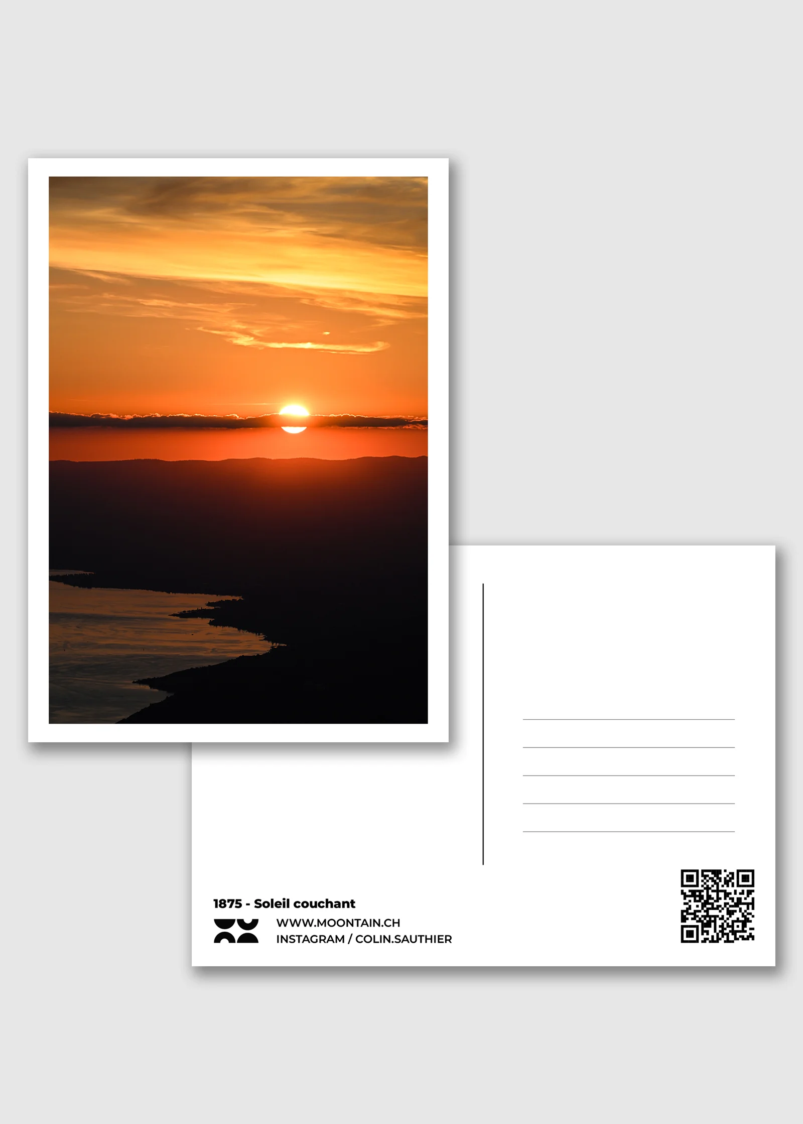 Cartes postales 1875 - Soleil couchant